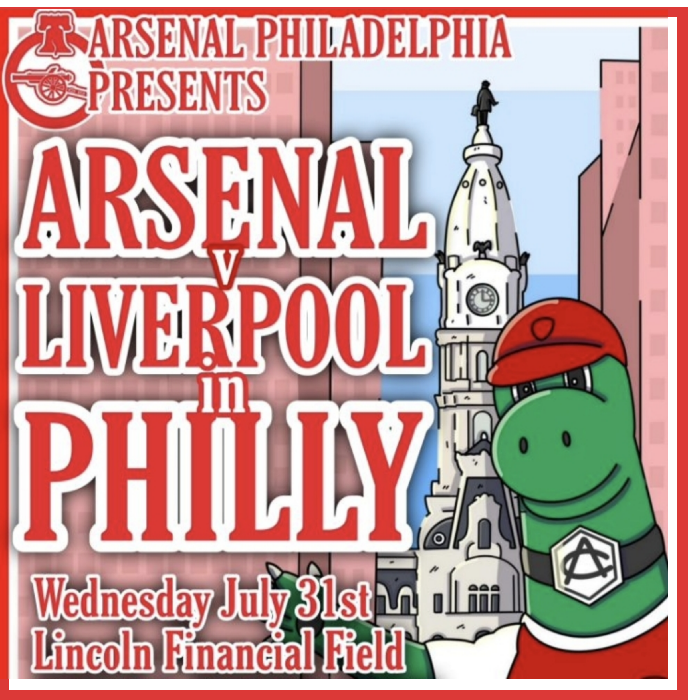 WAITING LIST for Match TicketsArsenal v Liverpool at Lincoln Financial Field July 31 7:30pm